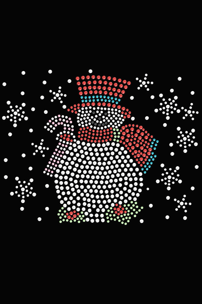 Snowman with Snowflakes - Womens T-shirt