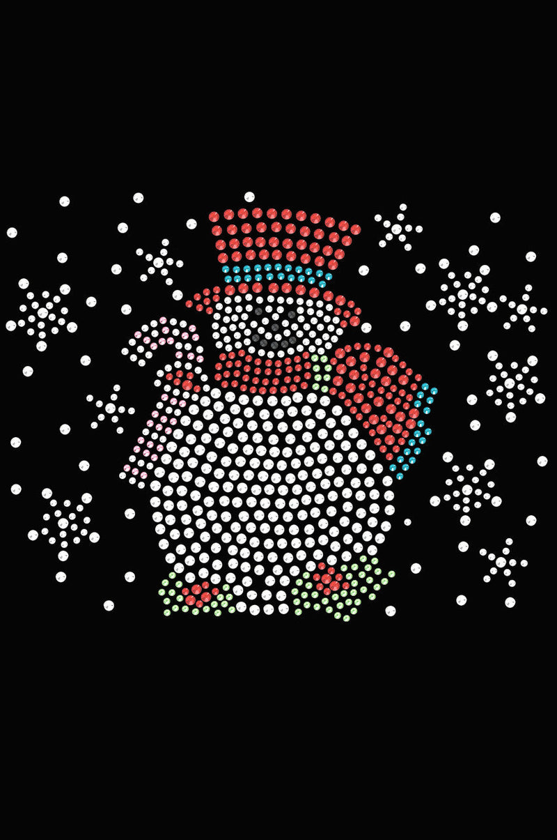 Snowman with Snowflakes - Women's T-shirt