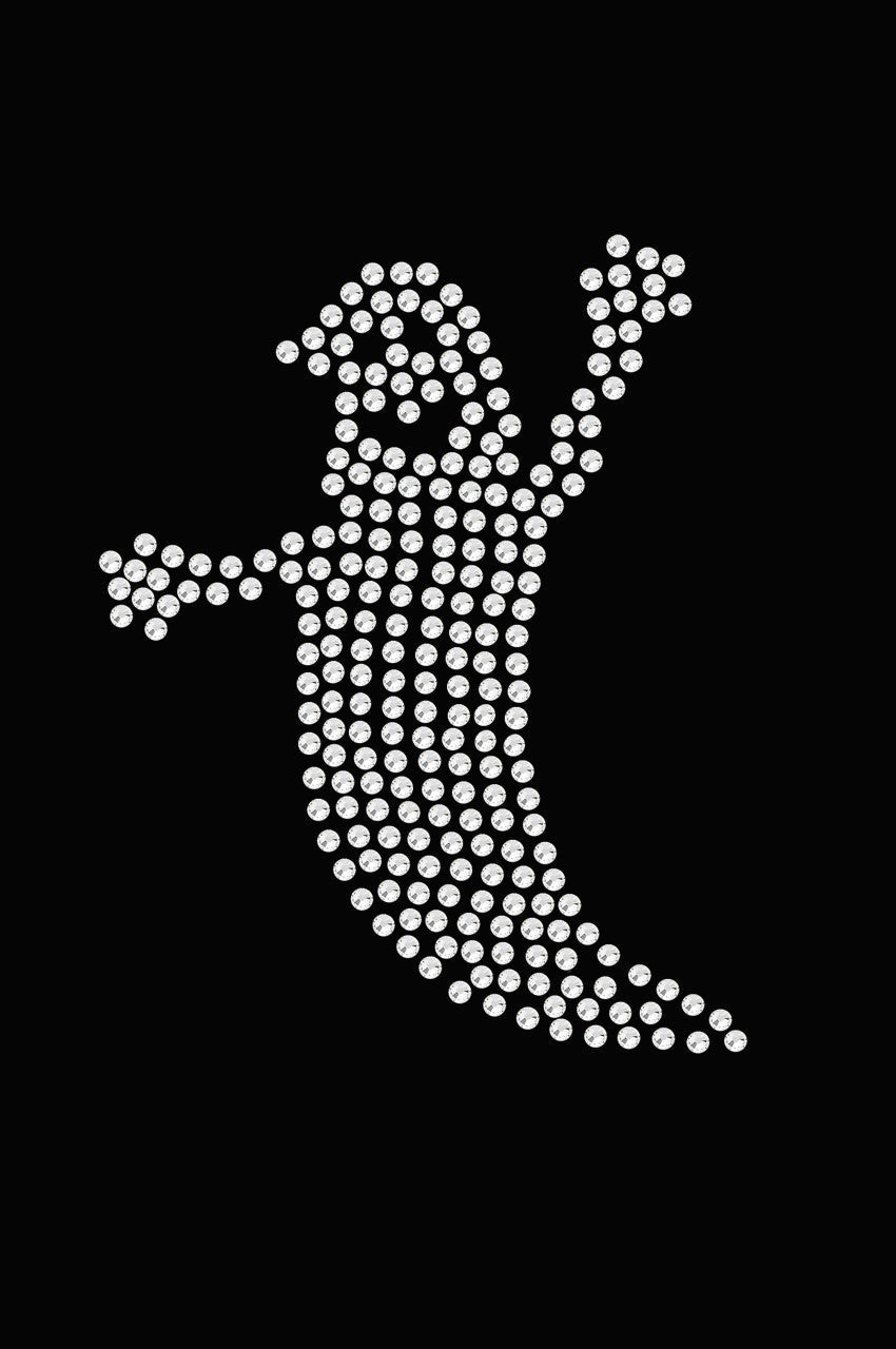 Skinny Rhinestone Ghost - Womens T-shirt