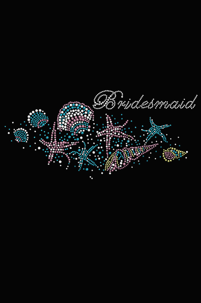 Bridesmaid with Seashells- Womens T-shirt