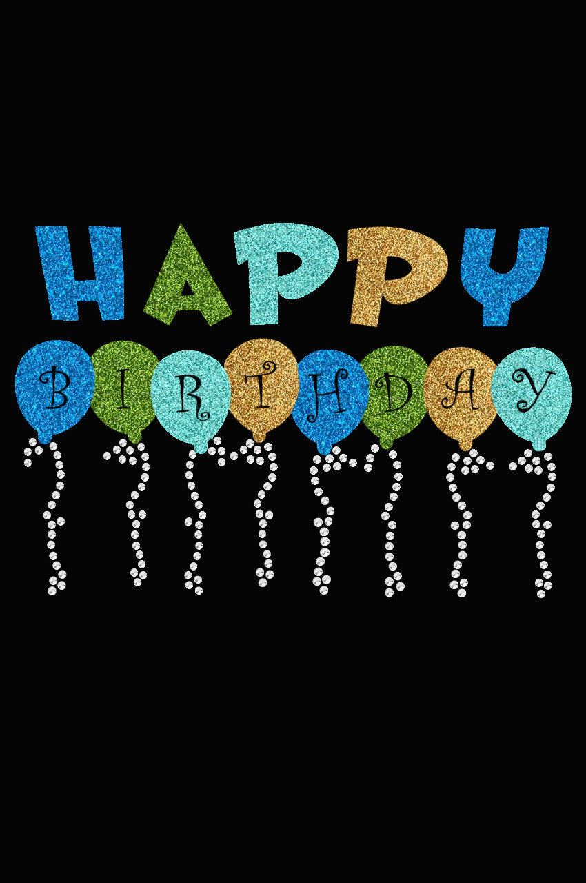 Happy Birthday Balloons (Blue) - Bandana