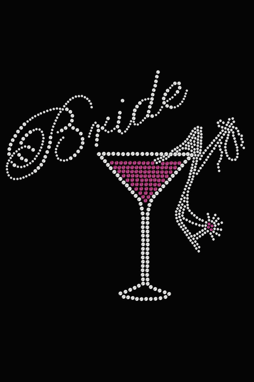 Bride with Drink & High Heel Shoe - Womens T-shirt