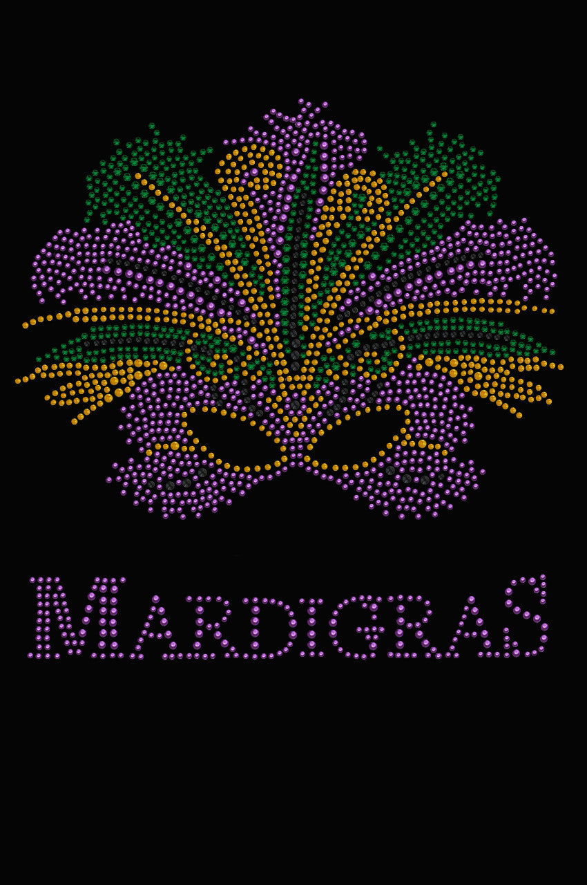 Madi Gras with Mask - Womens T-shirt