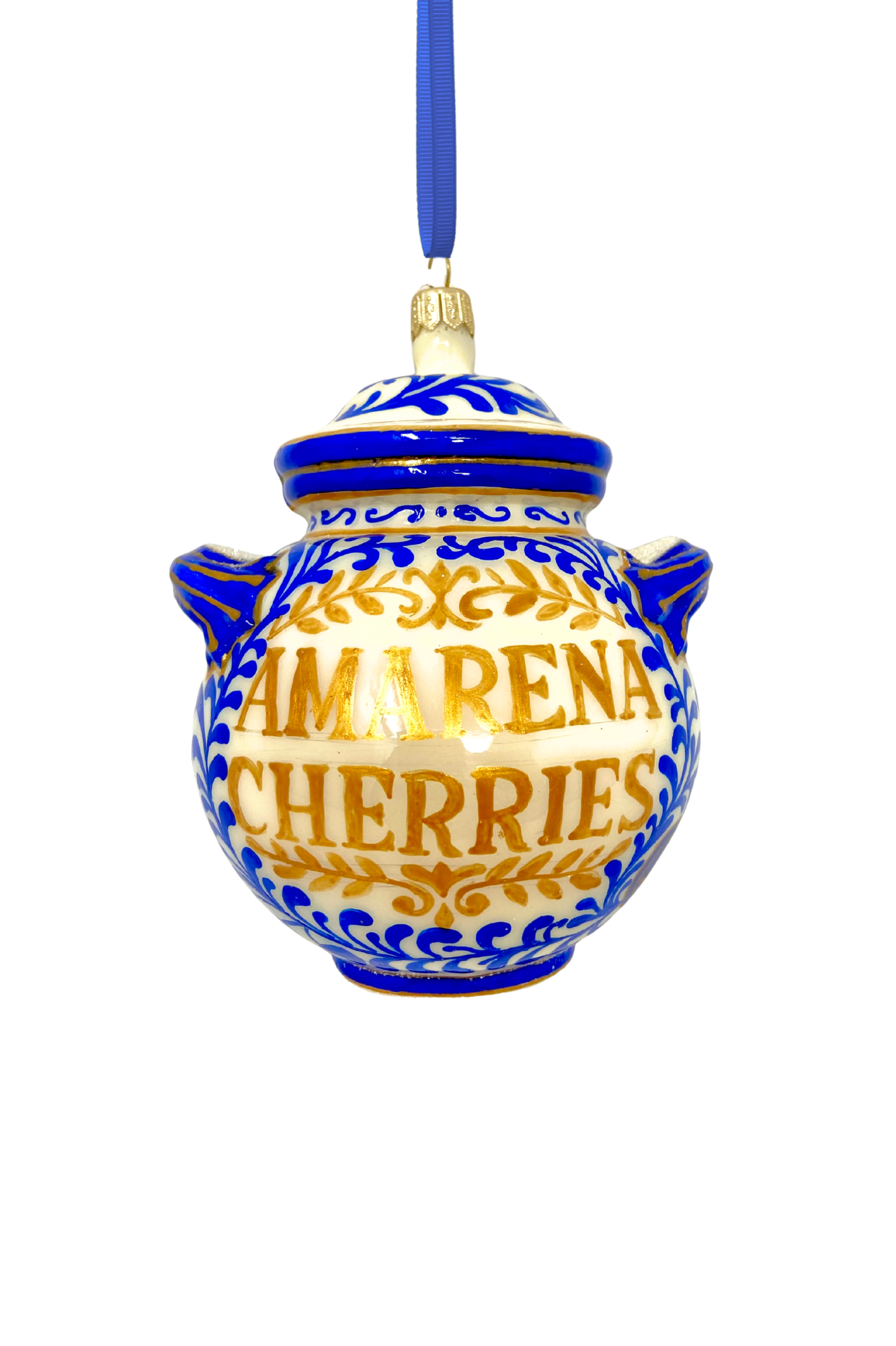 Amarena Cherry Jar Glass Christmas Ornament