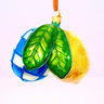 Blue Lemons Polish Glass Ornament