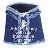 Custom New York Frayed Denim Harness Vest with Patches