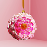 Palazzo Peony Glass Christmas Ornament (Blush)