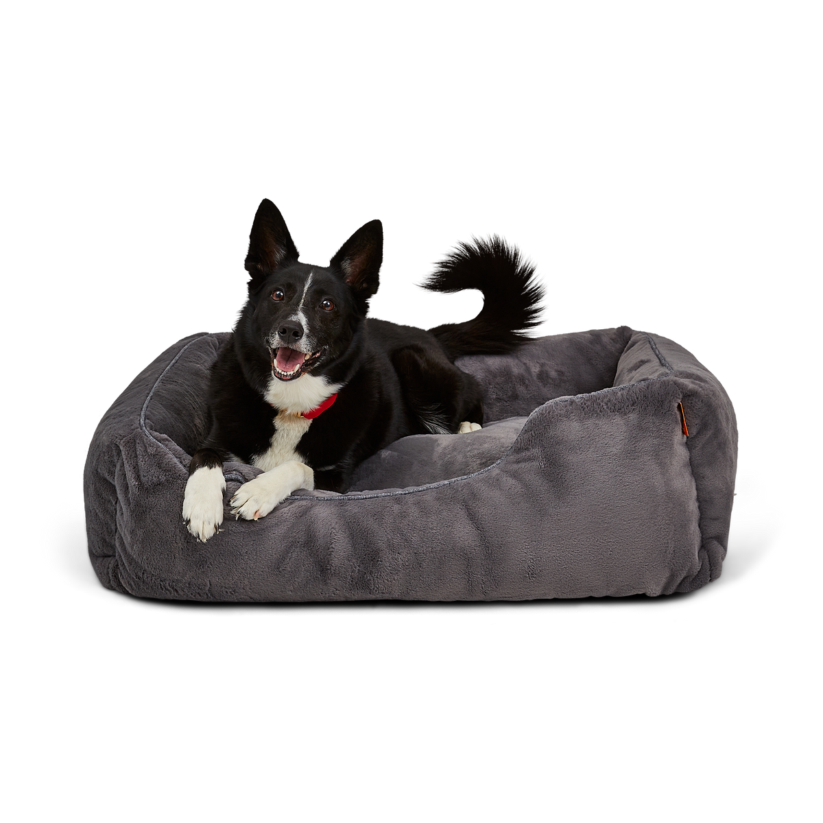 Sammy Dog Bed Cover in Dark Grey, side profile