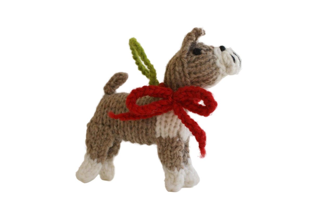 Chilly Dog Boxer Wool Ornament