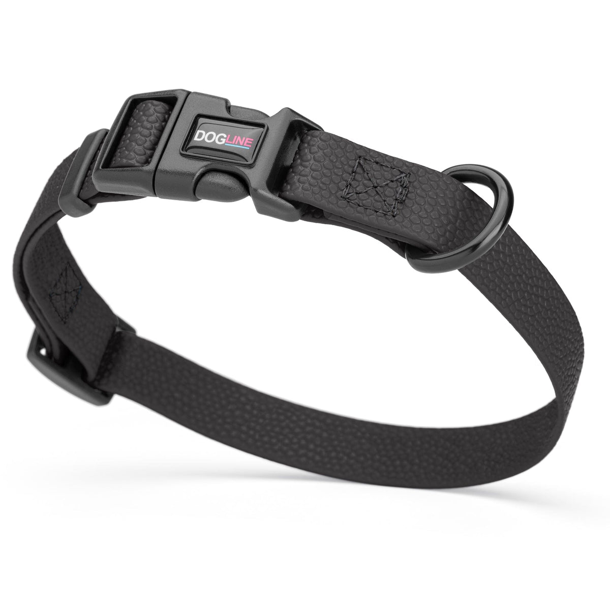 Dogline Pebble Emboss BioThane Dog Collar with Quick Release Buckle