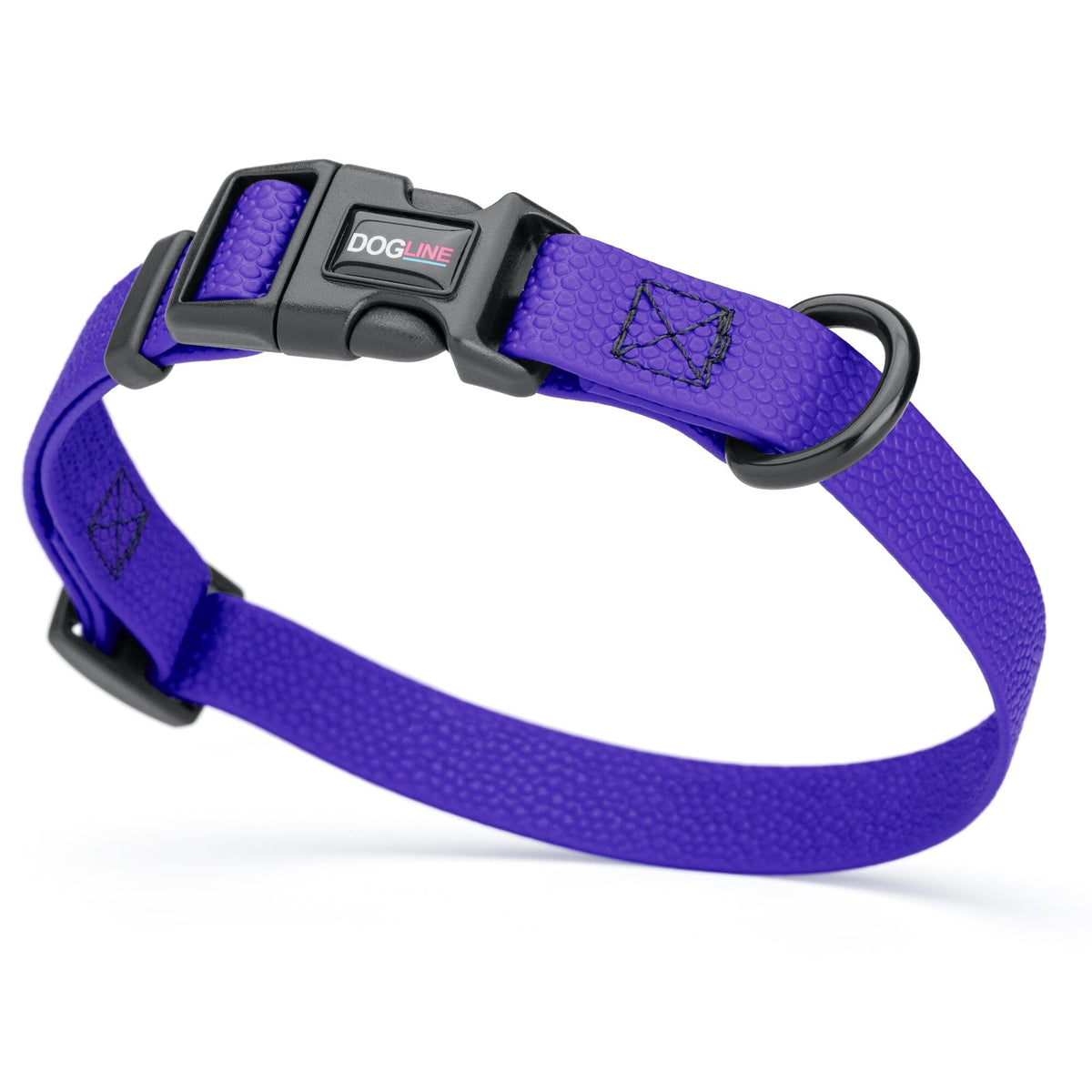 Dogline Pebble Emboss BioThane Dog Collar with Quick Release Buckle