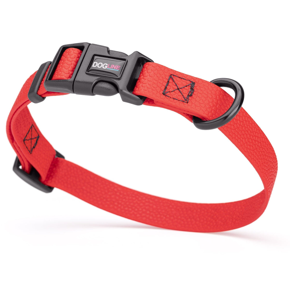 Dogline Pebble Emboss BioThane Dog Collar with Quick Release Buckle