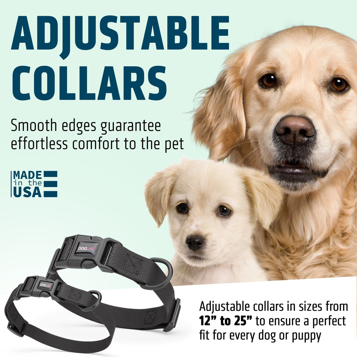 Dogline Pebble Emboss BioThane Dog Collar with Quick Release Buckle