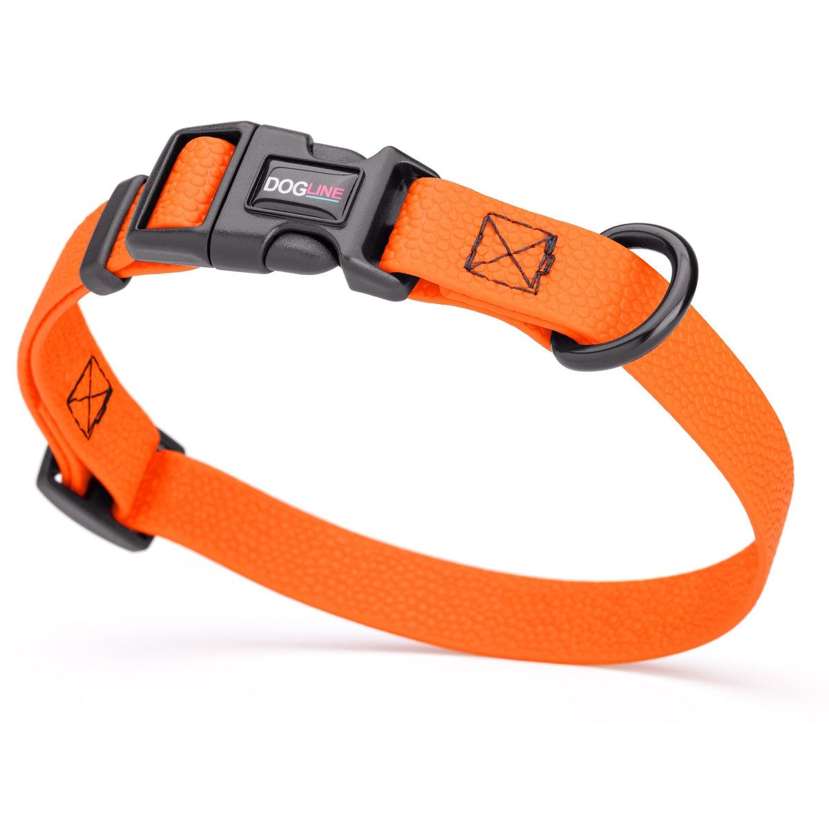 Dogline Pebble Emboss BioThane Dog Collar with Quick Release Buckle