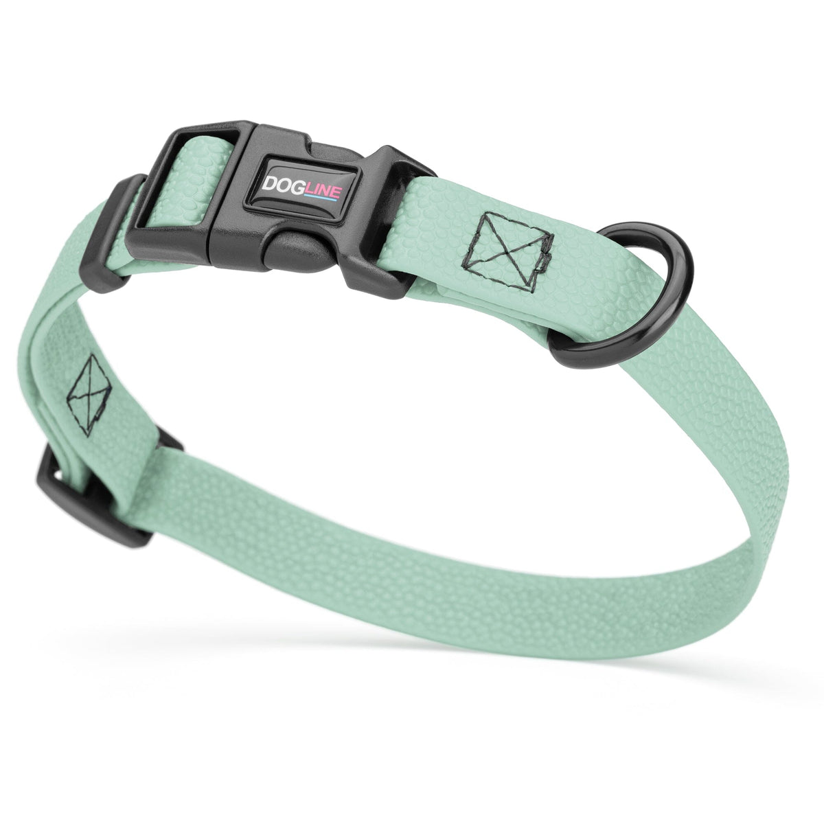 Dogline Pebble Emboss BioThane Dog Collar with Quick Release Buckle