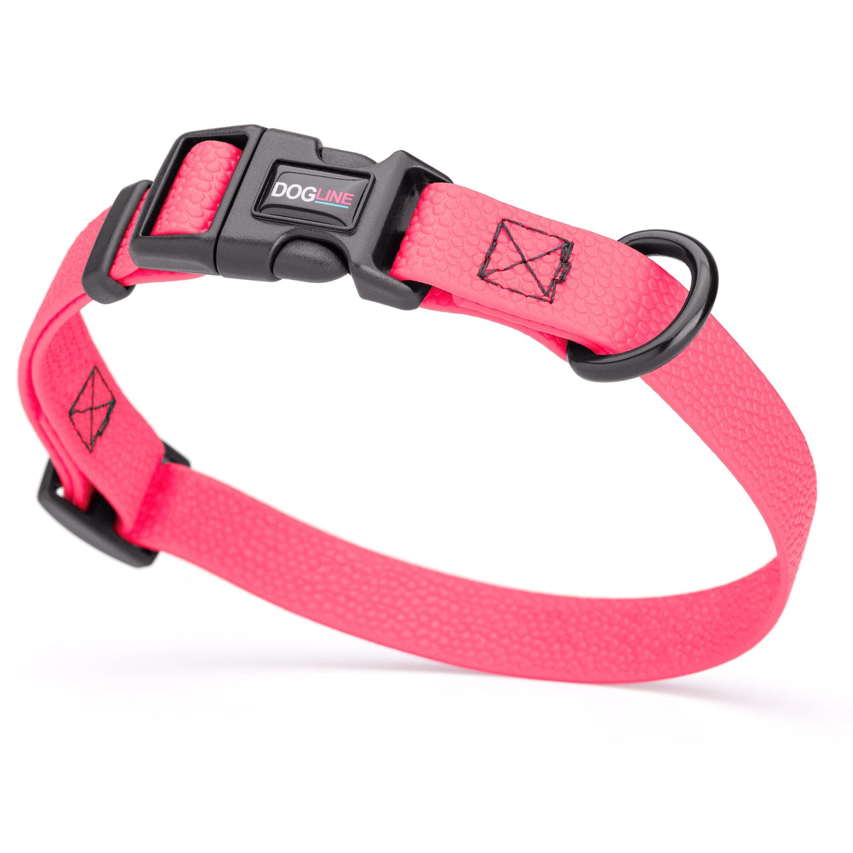 Dogline Pebble Emboss BioThane Dog Collar with Quick Release Buckle