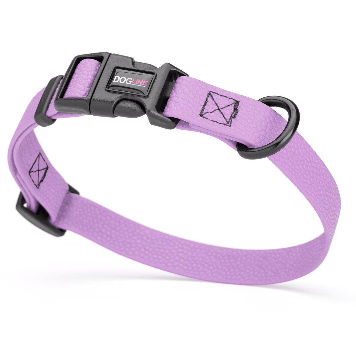 Dogline Pebble Emboss BioThane Dog Collar with Quick Release Buckle