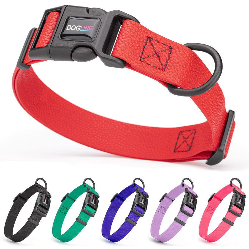 Dogline Pebble Emboss BioThane Dog Collar with Quick Release Buckle