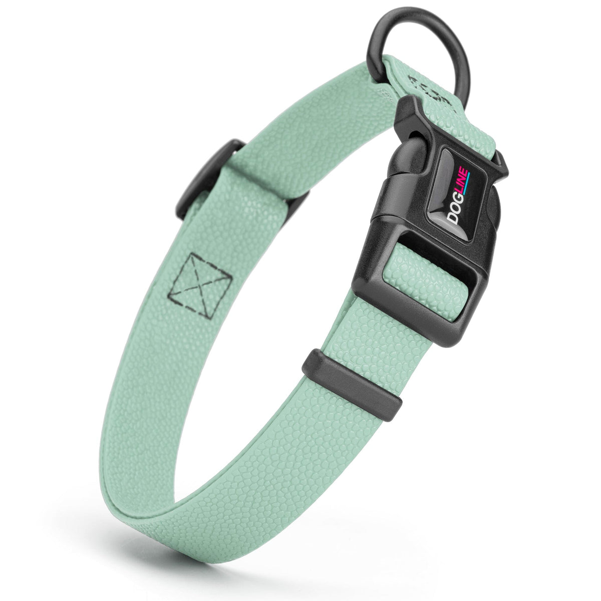 Dogline Pebble Emboss BioThane Dog Collar with Quick Release Buckle