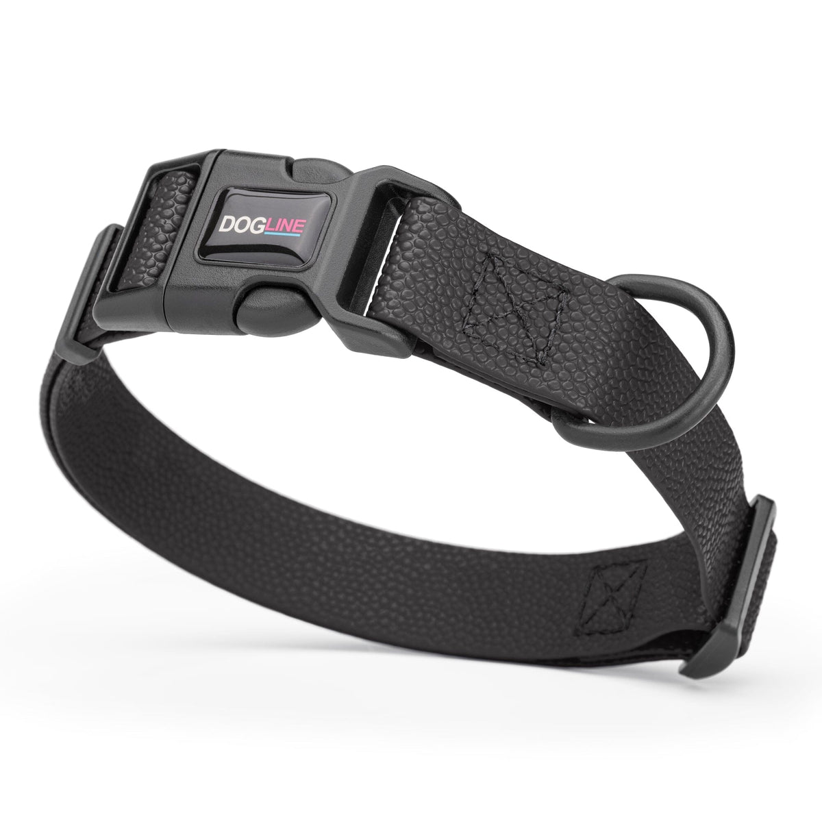 Dogline Pebble Emboss BioThane Dog Collar with Quick Release Buckle