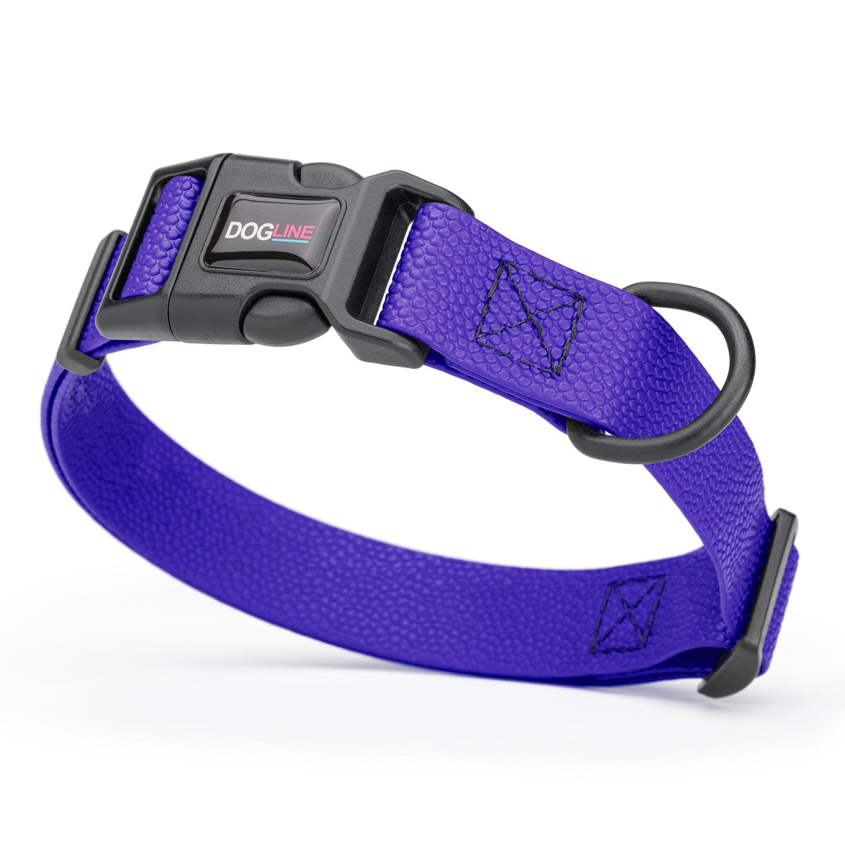 Dogline Pebble Emboss BioThane Dog Collar with Quick Release Buckle