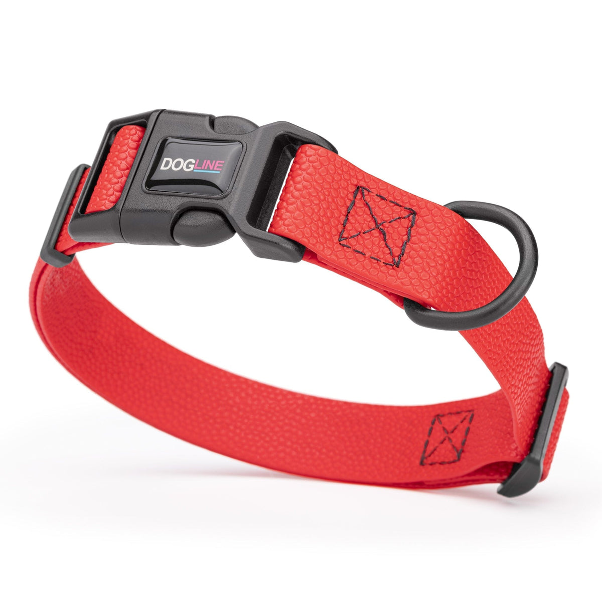 Dogline Pebble Emboss BioThane Dog Collar with Quick Release Buckle