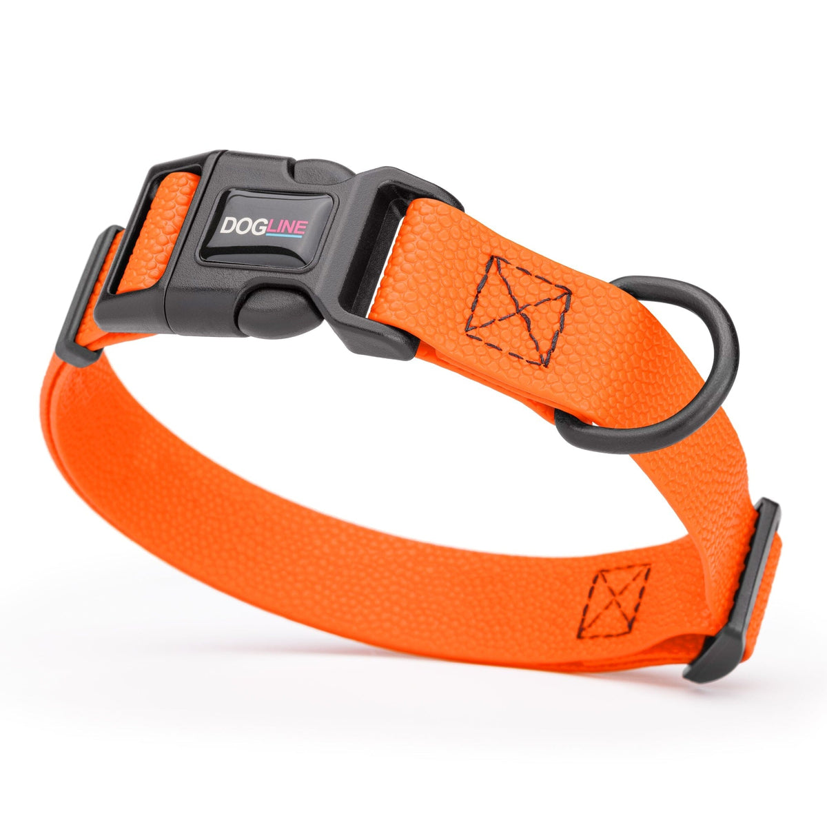 Dogline Pebble Emboss BioThane Dog Collar with Quick Release Buckle