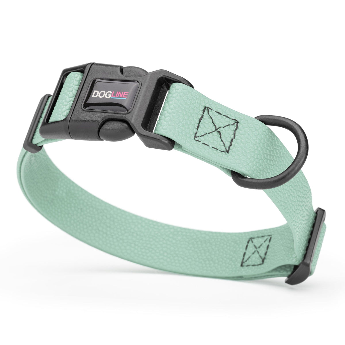 Dogline Pebble Emboss BioThane Dog Collar with Quick Release Buckle