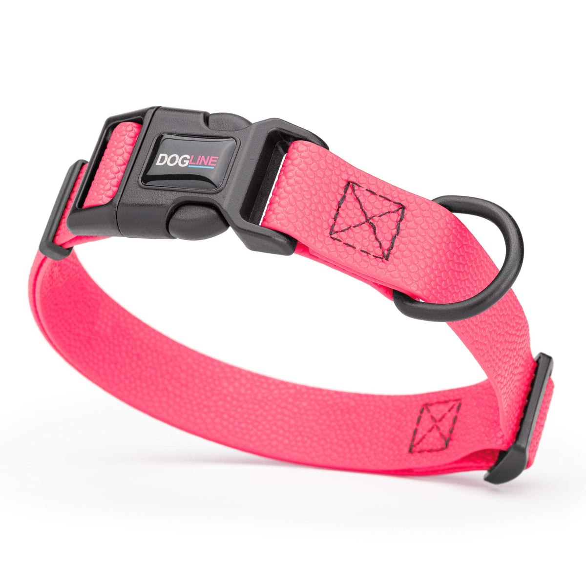 Dogline Pebble Emboss BioThane Dog Collar with Quick Release Buckle