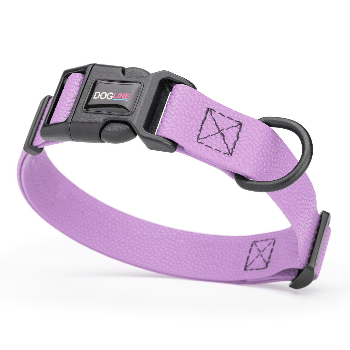 Dogline Pebble Emboss BioThane Dog Collar with Quick Release Buckle