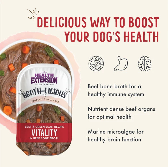 Health Extension Broth-Licious Vitality Beef & Green Beans Bone Broth Topper (3.5oz)