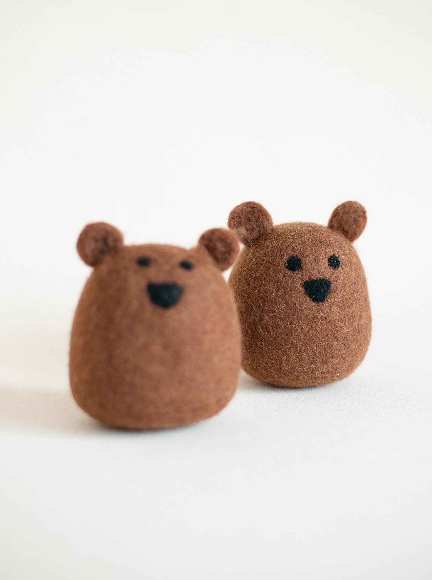 Brown Bear Wool Dog Toy
