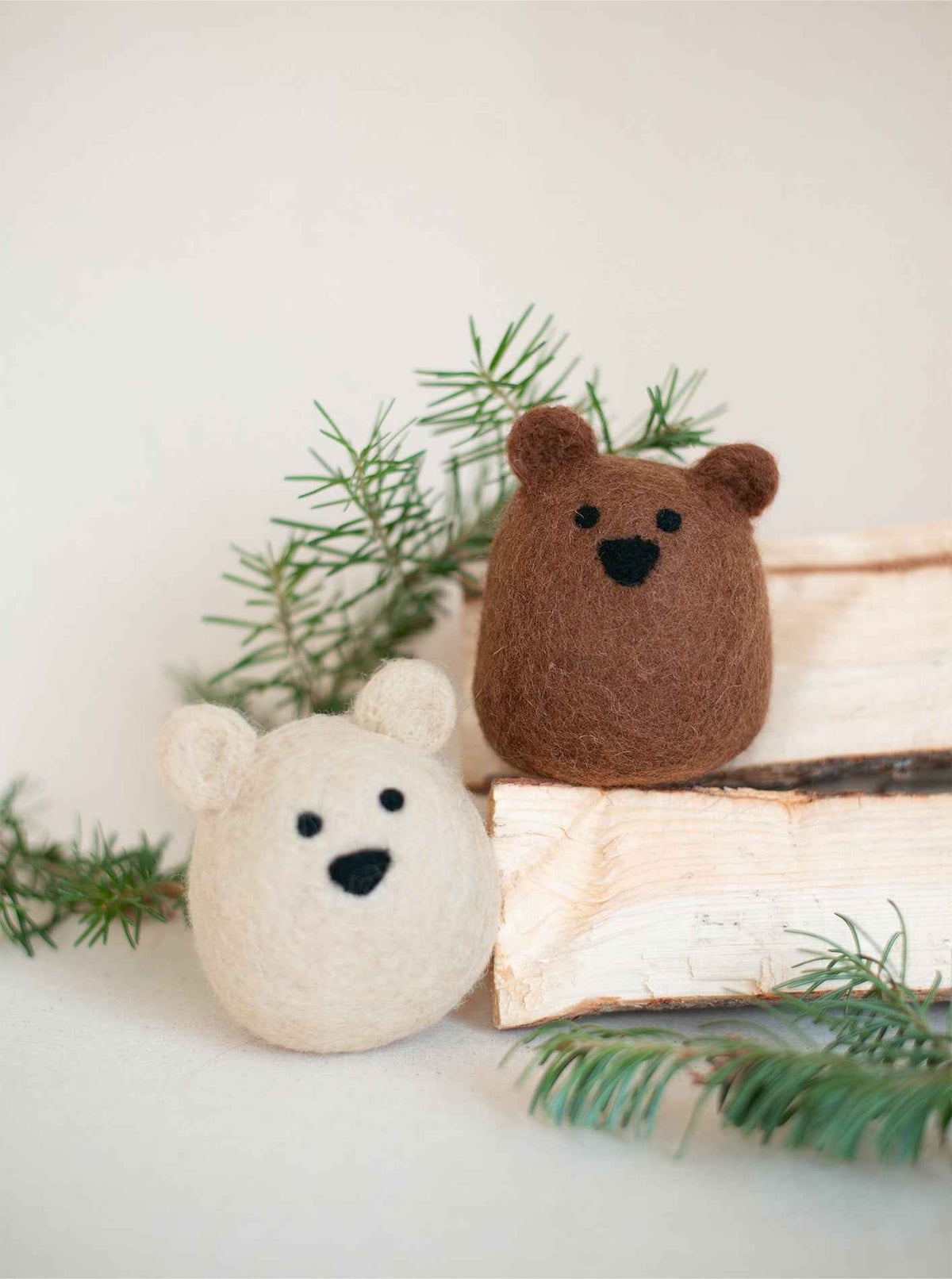 Brown Bear Wool Dog Toy