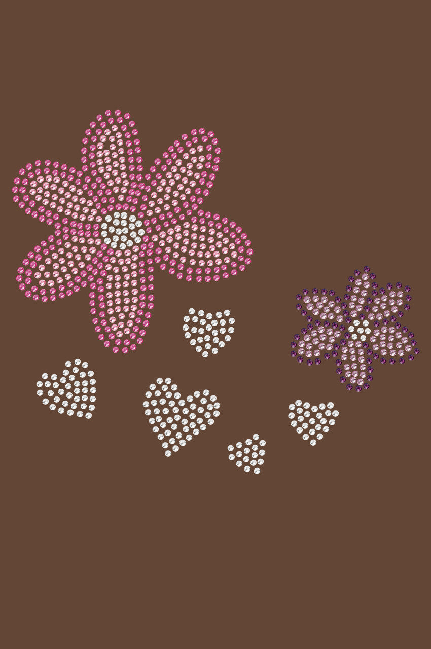 Pink & Purple Flowers - Womens T-shirt