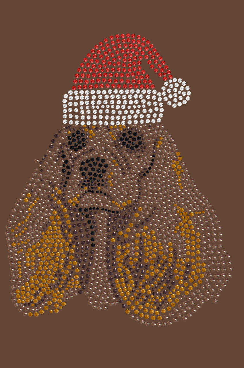 Cocker Spaniel with Santa Hat - Womens T-shirt