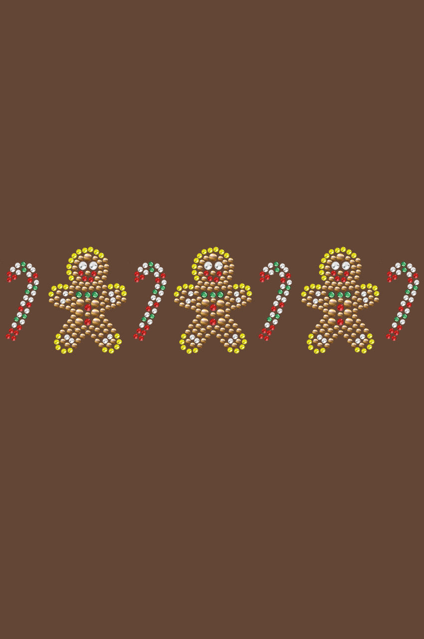 Gingerbread Men & Candy Canes - Womens T-shirt