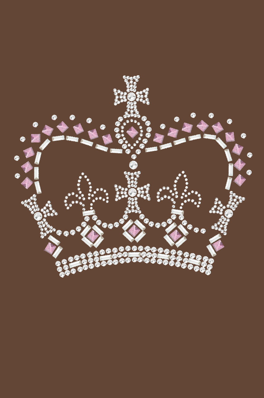 Crown 15 ( Pink, Silver & Clear) - Womens T-shirt