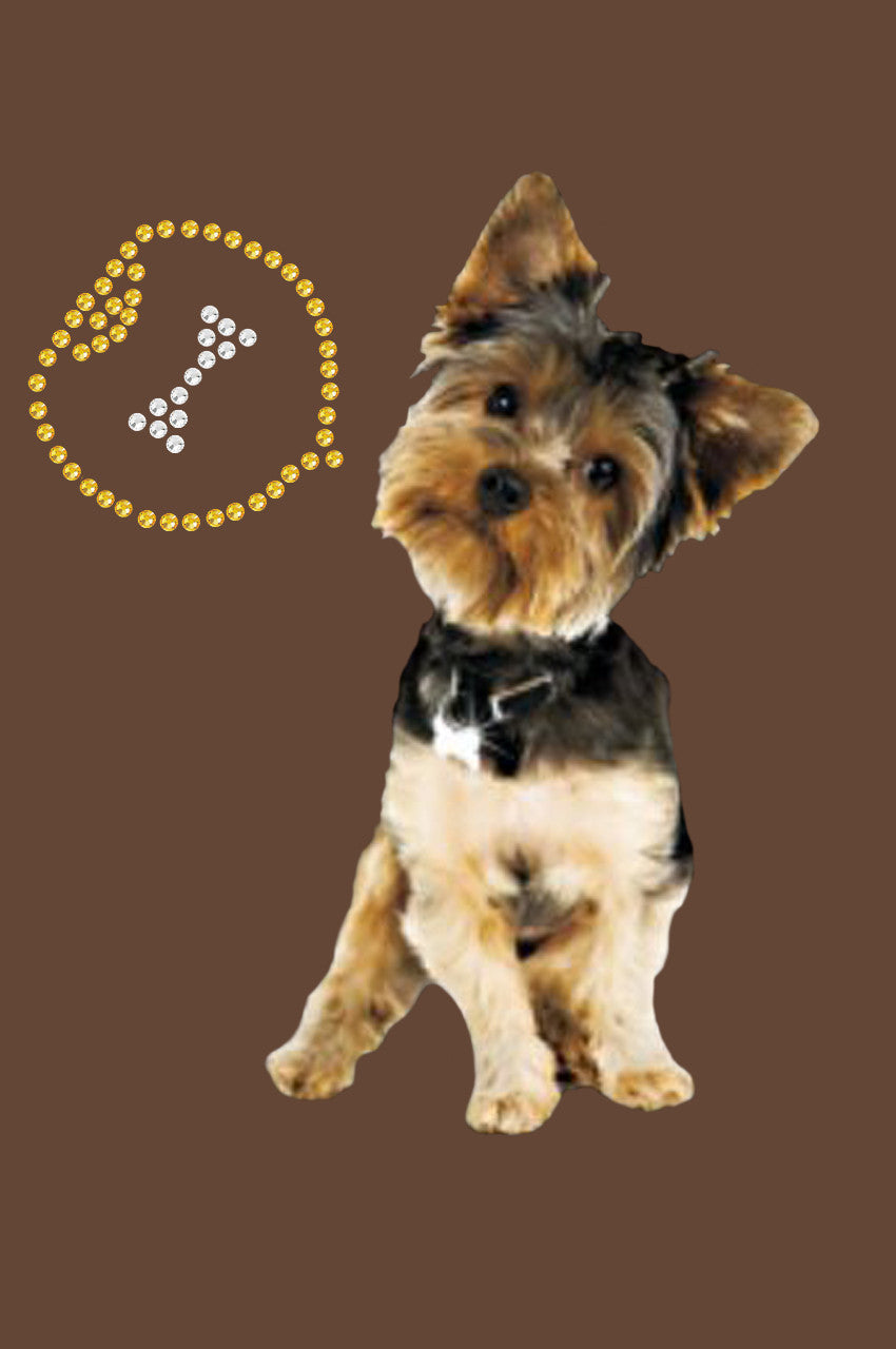 Yorkie with Bone - Womens Tee