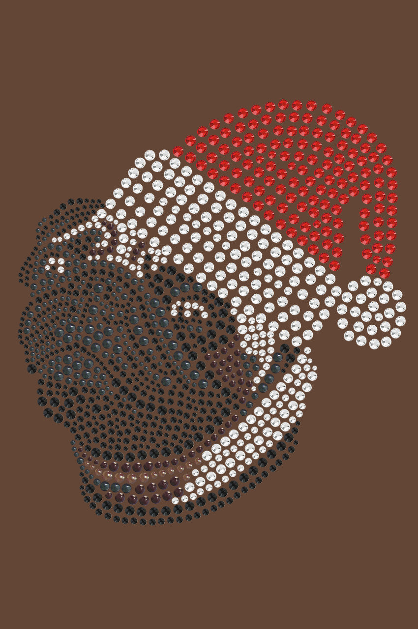 Pug with Santa Hat - Womens T-shirt