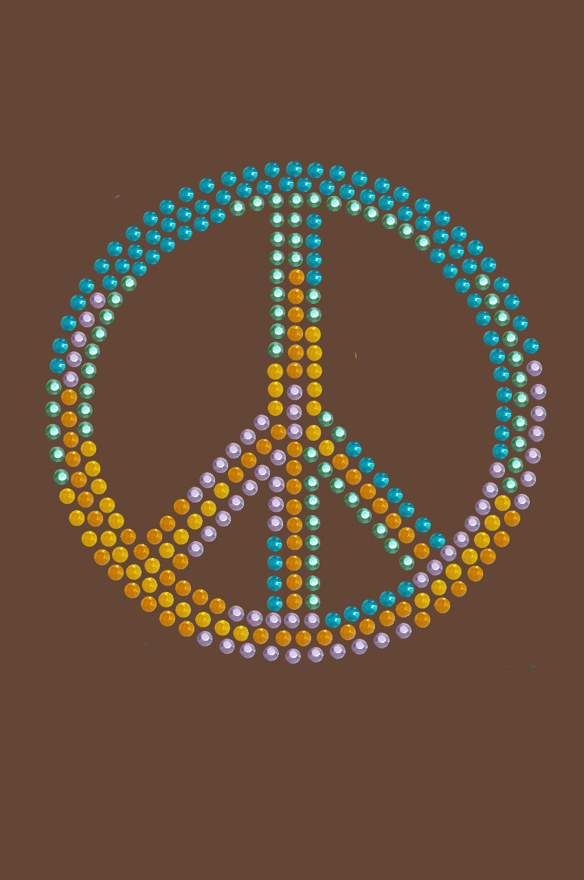 Peace Sign (Blue, Orange, Yellow, & Green) - Bandanna