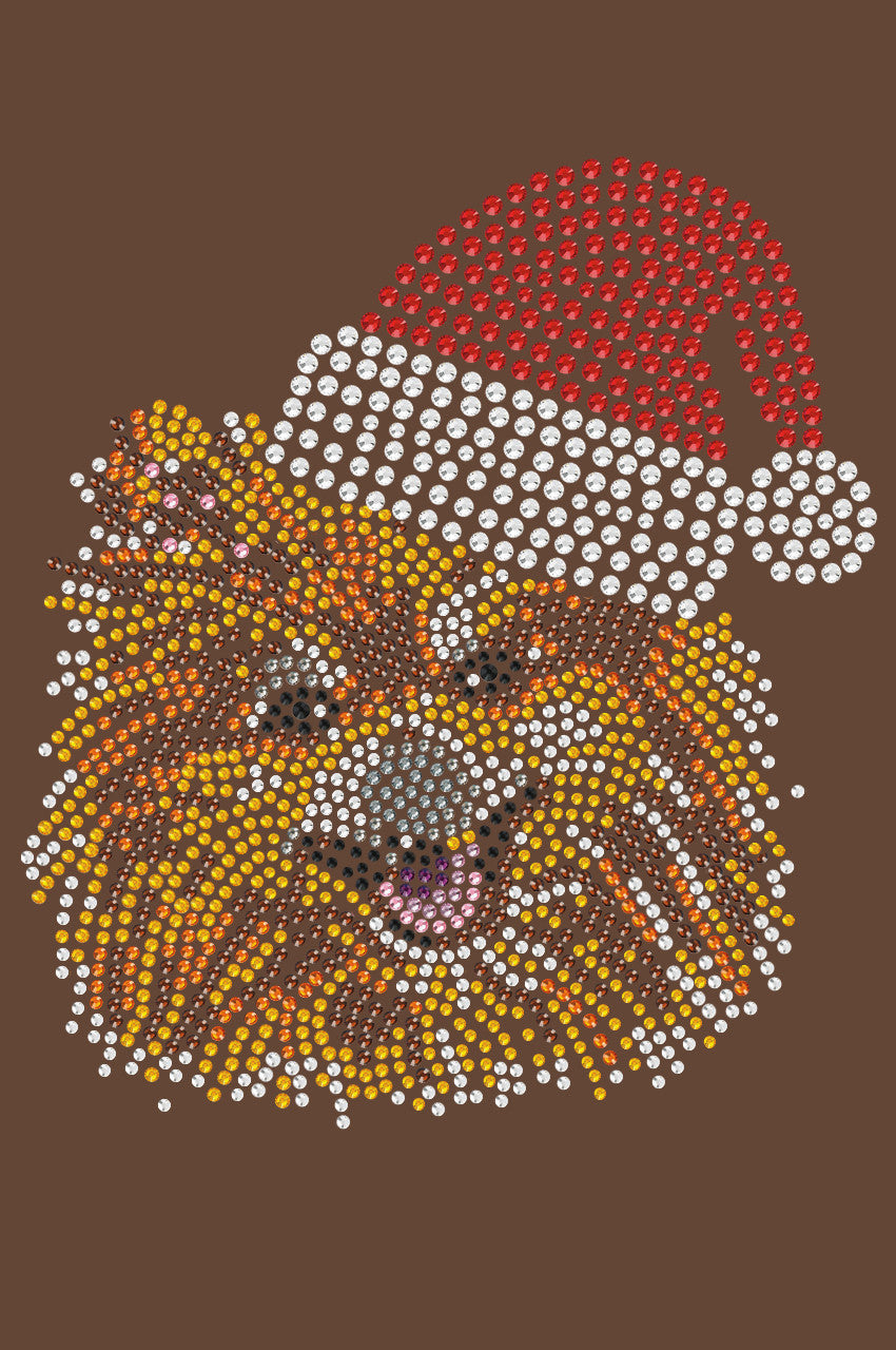 Pomeranian with Santa Hat - Bandana