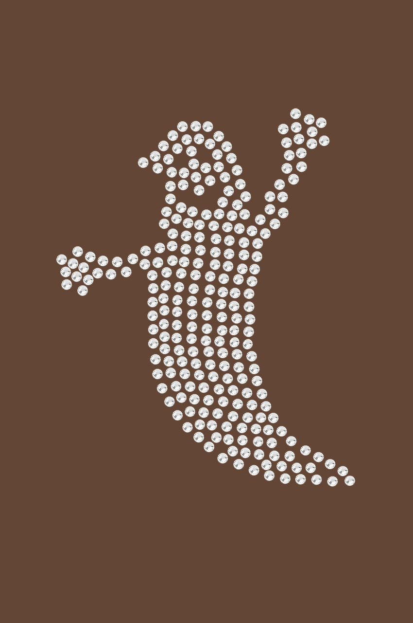 Skinny Rhinestone Ghost - Womens T-shirt