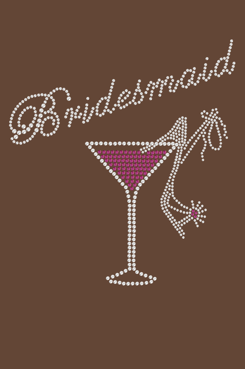 Bridesmaid with Drink & High Heel Shoe - Womens T-shirt