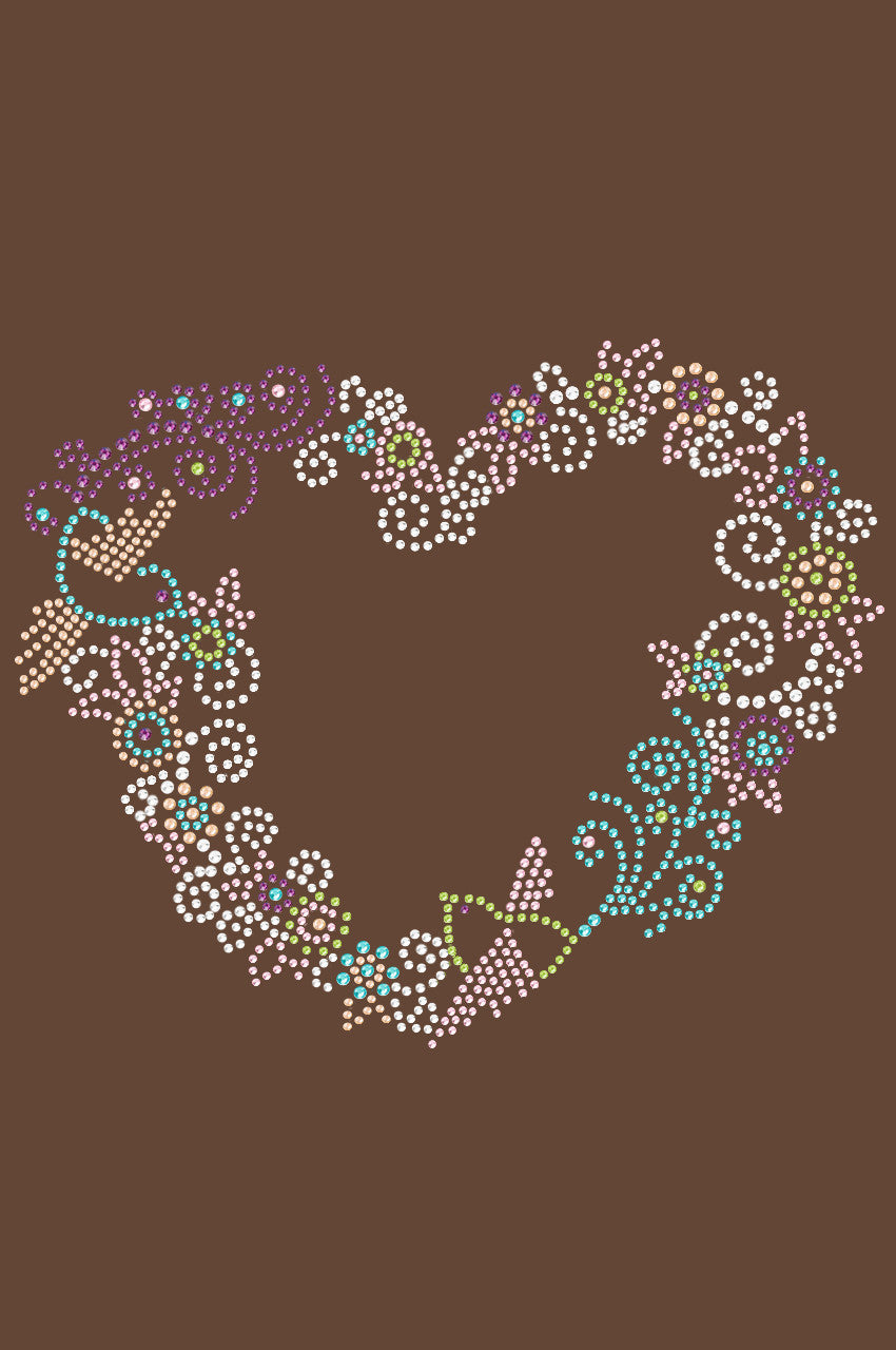 Spring Flower & Bird Heart - Womens T-shirt