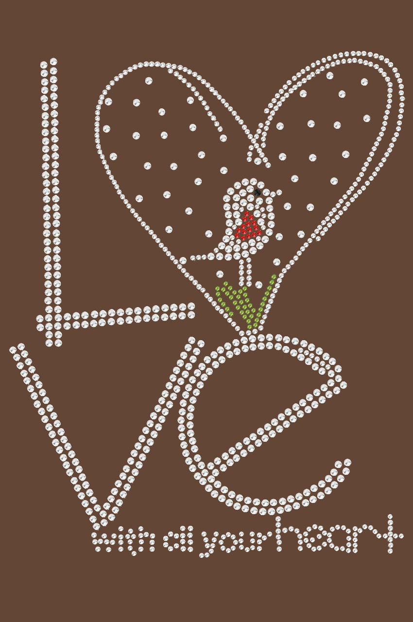 Love With All Your Heart Love Bird - Womens T-shirt