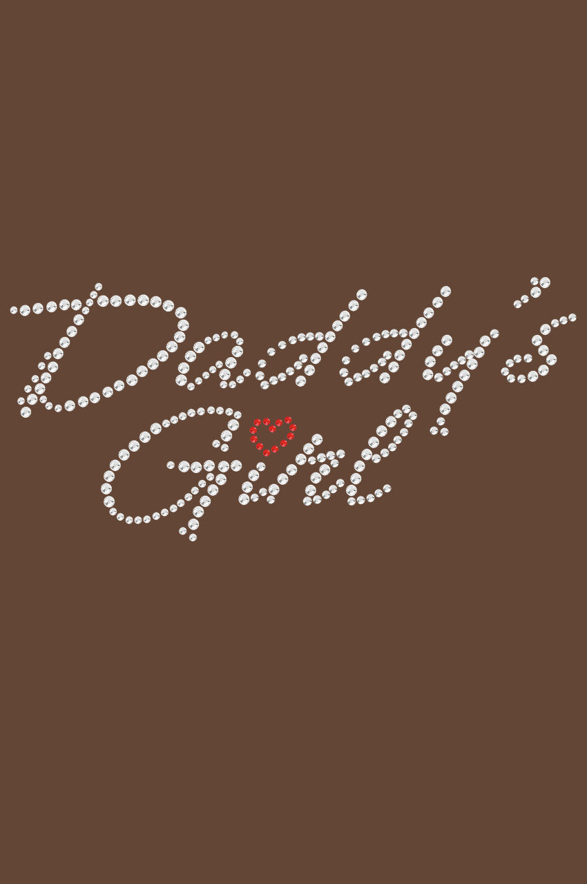 Daddys Girl with Red Heart - Womens T-shirt