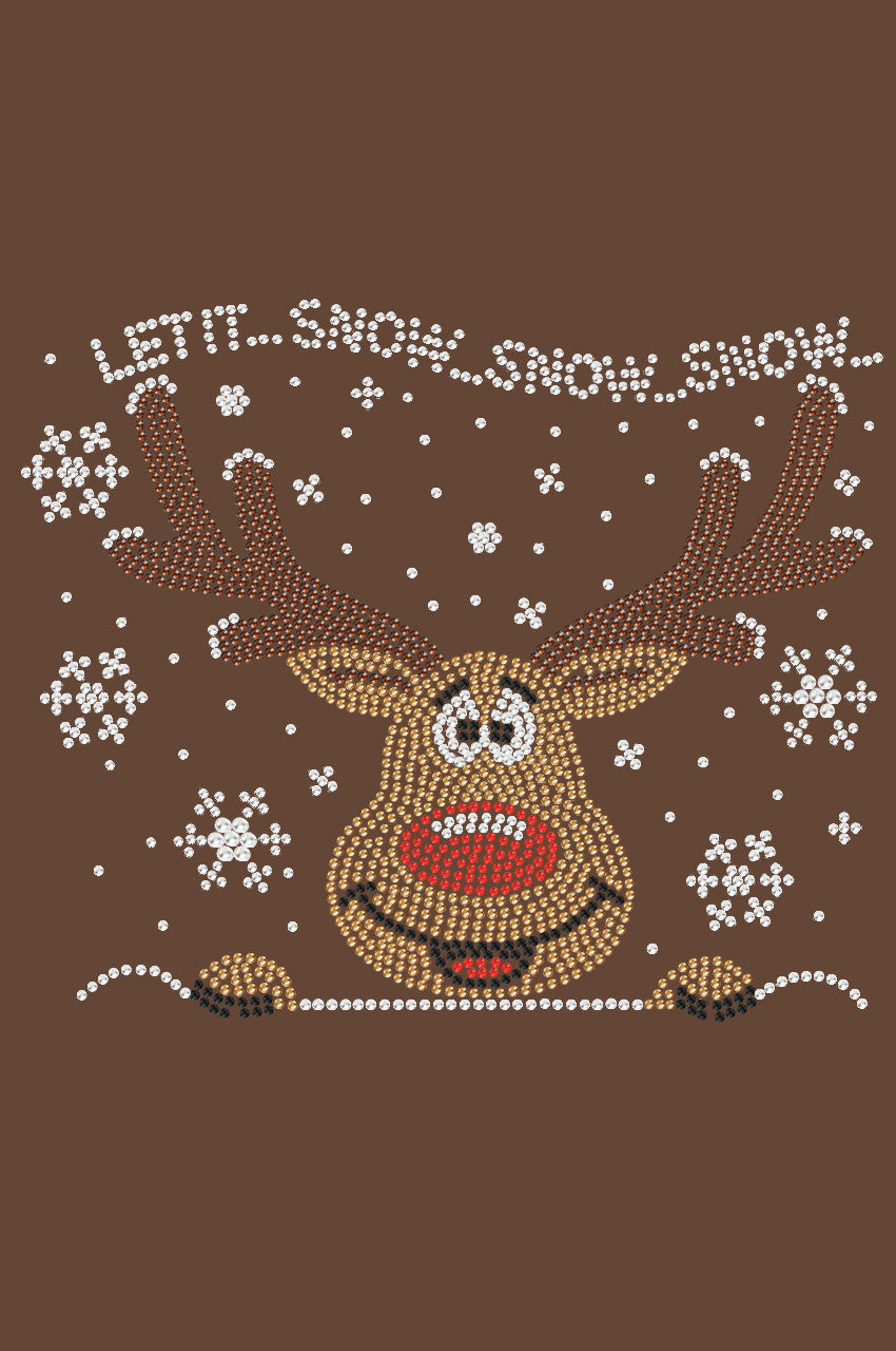 Let it Snow - Red Nose Reindeer - Womens T-shirt