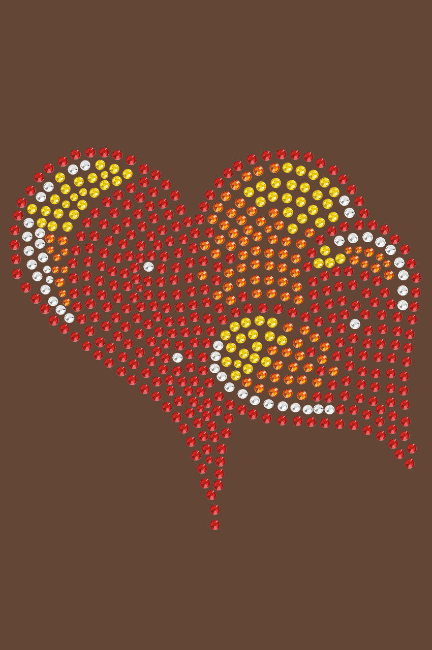 Red, Orange & Yellow Hearts - Womens T-shirt