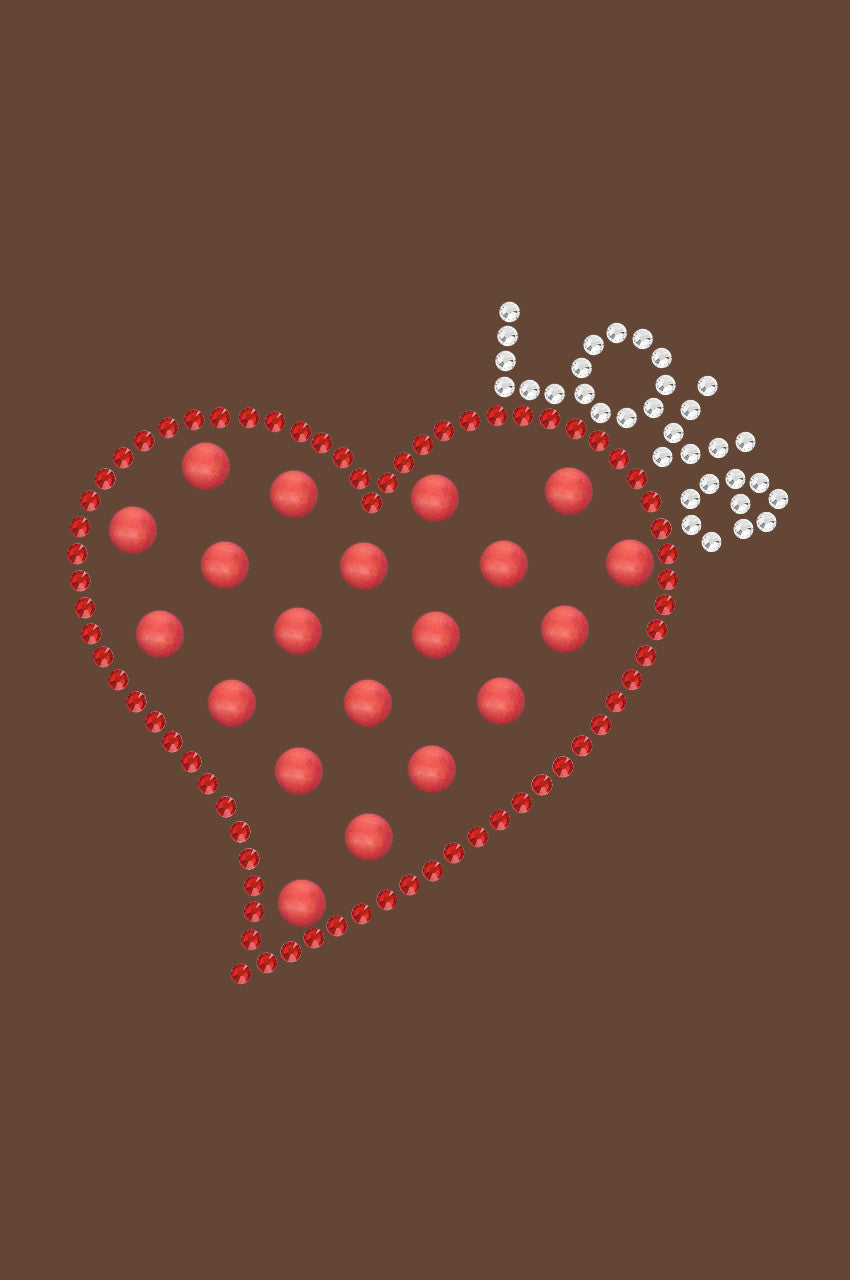 Small Love Polka Dot Heart - Womens T-shirt