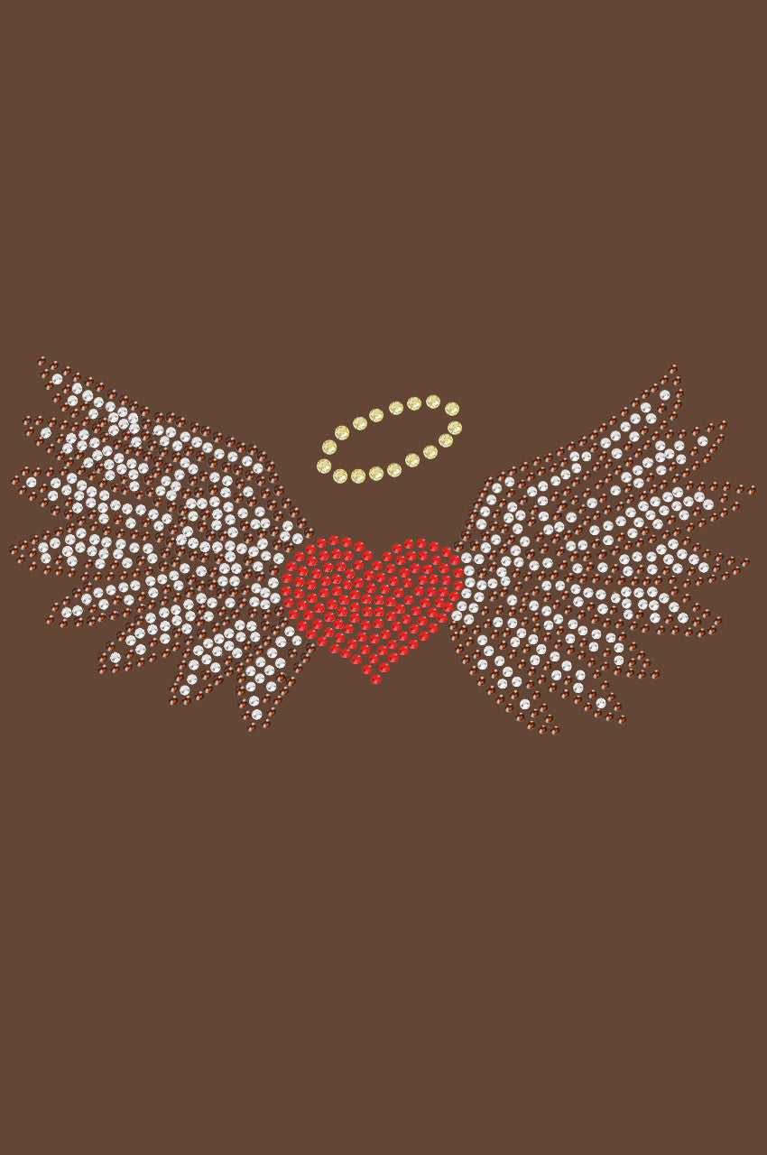 Heart with Wings & Halo - Womens T-shirt